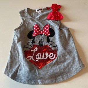 Disney Minnie Mouse Sequin Heart Tank Top